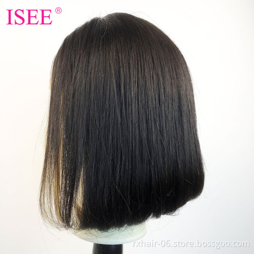2021 Hot Sale Highlight Short Bob Lace Front Human Hair Wigs,Remy Pre Plucke Highlight Wig With Baby Hair